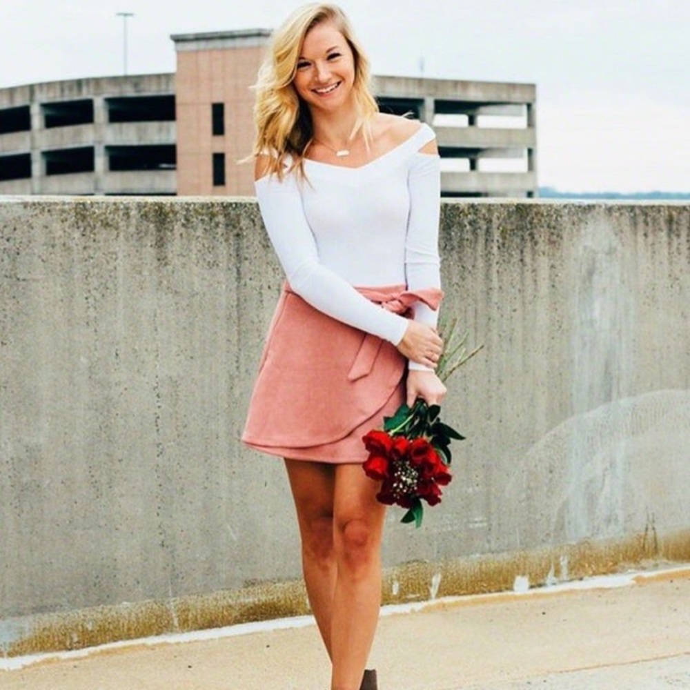 Pink Velvet Skirt